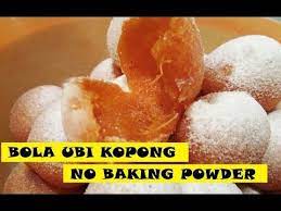 Resep Bola Ubi Kopong Sehat Tanpa Baking Powder Anti Gagal Youtube Memanggang Kue Bubuk Pengembang Resep