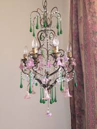 Venetian chandelier pink flowers glass, murano, 1970s. Rare Murano Glass Flowers Chandelier Lorella Dia
