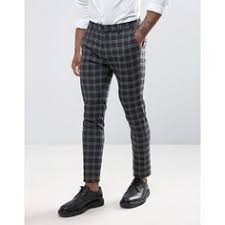 Black And White Check Pants Mens Asos Super Skinny Suit Pants In Tonal Gray Check 64 Liked On Polyvore Featuring Men Skinny Dress Pants Men Mens Lightweight Pants Mens Stretch Dress Pants