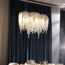 Big Discount 459ef 2020 Luxury Aluminum Tassel Lighting Fixtures Large Chandeliers Led Gold Silver For Dinning Room Decorative Light Cicig Co