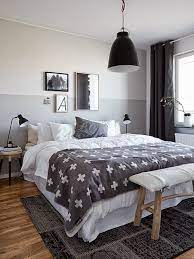 Half Painted Wall Bedroom Interior Home Decor Bedroom Modern Bedroom Design