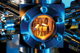 About 1 million cold rubidium atoms are held in a vacuum chamber in the lower left of the photo. Atomic Clocks Make Best Measurement Yet Of Relativity Of Time New Scientist