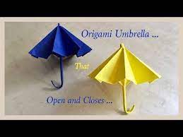 Origami Umbrella That Open And Closes X2f Diy X2f Origami Umbrella Priti Sharma Youtube Origami Umbrella Umbrella Craft Diy Origami