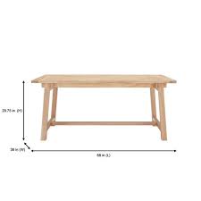 If your family has used the same dining room table since you were young, there's a chance that the condition and markings on the wood, the style and the hardware used to assemble the table can help. Stylewell Unfinished Wood Rectangular Trestle Table For 6 68 In L X 29 75 In H T 04 The Home Depot
