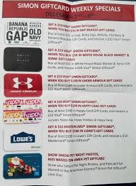 Expired Simon Malls Gift Card Deals Buy Select Gift Cards
