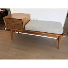 West Elm Mid Century Storage Bench Aptdeco