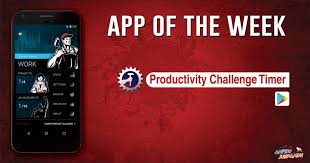 What this app is about is challenging you to work and study harder and tracking your work habits. App Of The Week Productivity Challenge Timer