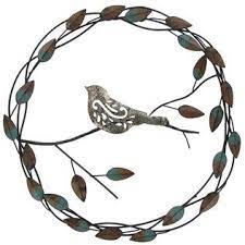 Round Metal Wall Decor With Bird Metal Tree Wall Art Metal Tree Tree Wall Art Diy