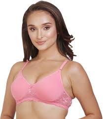 Groversons Paris Beauty Seamless High Coverage Pink Bra