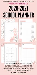 Free Printable 2020 2021 School Planner Updated Printables And Inspirations In 2020 Study Planner Printable Free Planner Printables Free Weekly Planner Free Printable