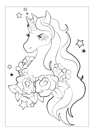 More images for coloring pages for girls cute unicorn » Free Printable Unicorn Coloring Coloring Pages For Kids To Print Drawing With Crayons