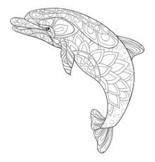 A cute picture for a child to colour. Dolphin Coloring Pages Vector Images Over 230