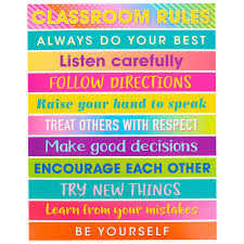 teacher created resources colorful vibes class rules chart