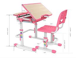 Pink Children Furniture Desk Chair Kids Posture Ergonomics Adjustable Little Kids Elementary School Adjus Desk And Chair Set Childrens Desk And Chair Furniture
