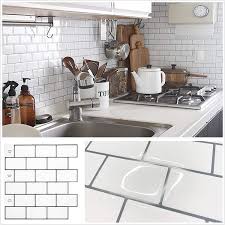 Les infos, chiffres, immobilier, hotels & le mag. Amazon Com Homeymosaic 10 Sheet Subway Peel And Stick Backsplash Tile For Kitchen 12 X12 3d Wall Vinyl Stickers With Grey Grout White Kitchen Dining