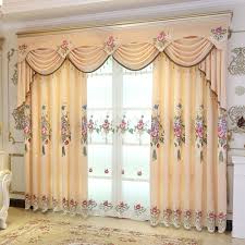 No.918® marra floral print grommet window curtain panel (single) 2 2 reviews. Curtains For Living Dining Room Bedroom Modern Simple Semi Shading Chenille Embroidered Beige Flower Curtain Valance Finished Curtains Aliexpress