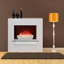 Electric fireplace color changing wall in white. White Electric Fireplace At Rs 30000 Piece Electric Fireplace Id 13881824548