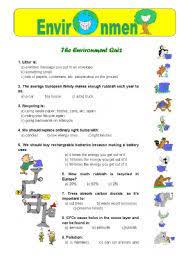 Whether you have a science buff or a harry potter fa. Environment Quiz Esl Worksheet By Ana L S Santos
