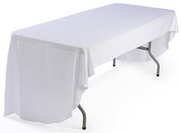 6 Folding Table With 3 Sided Tablecloth White Folding Table Table Cloth White Table Cloth