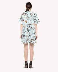 Redvalentino Flora And Fauna Print Silk Dress