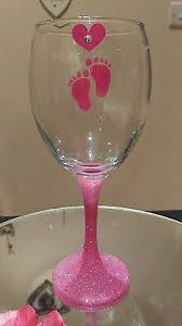 Baby Shower Glamorous Glitter Wine Glass Baby Shower Wine Glasses Wine Bottle Candles Christmas Wine Glass Candle Holder