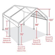 We recommend this option if you intend on using the canopy to support any large or heavy items on the roof. Outdoor Carport Canopy Car Shelter Frame 10x20 Garage Cover Tent Portable Gazebo Ebay Carport Canopy Pvc Canopy Car Shelter