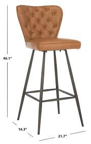 The ample cushion of the black faux leather and chrome jude barstool gives you the perfect reason to linger over coffee or cocktails. Fox1703b Set2 Bar Stools Furniture By Safavieh