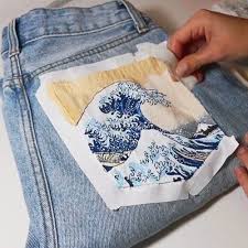 How To Paint On Jeans 5 Steps With Pictures Kessler Ramirez Travel Art Lifestyle Painted Jeans Art Clothes Painted Denim
