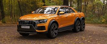The sporty interior conveys luxurious charm; Audi Q8 6x6 Pickup Comes Alive In Rendering Video Looks Ready For The G63 6x6 Autoevolution