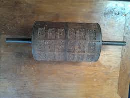 Antieke Houten Wals Voor Speculaas Antique Wooden Roller For Cookies Antike Holzwalze Fur Spekulatius Wood Cookies Wooden Butter Mold Springerle Molds