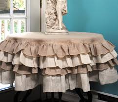 Burlap Tablecloth Ruffle Belezaa Decorations From How To Make Burlap Tablecloth Without Sewing Pictures