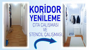 Daire kapısı doğrudan koridora açılır ve çok küçük bir bölüme vestiyer ve. Koridor Yenileme Cita Ve Stencil Calismasi Youtube