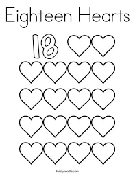 Eighteen Hearts Coloring Page Twisty Noodle Heart Coloring Pages Coloring Pages Bible Activities For Kids