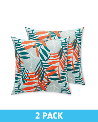 Home outdoor waterproof chair seat pads/cushions with ties garden kitchen dining. Leaves Garden Cushion 2 Pack Aldi Uk