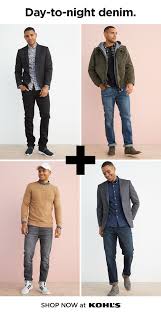 Black And Brown Outfits Guys Find Jeans For Guys At Kohl S A Good Pair Of Everyday Jeans Are Are An Essential Part Of Every Guy S W Mens Fashion Fall Casual Mens Outfits Mens Fashion Fall