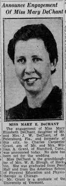 Announce Engagement of Miss Mary DeChant