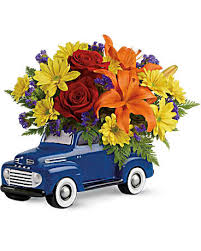 We are delivered the cake, gift, combo, hamper, personalized gift on the same day or midnight gift delivery to canada with free shipping. Vintage Ford Pickup Bouquet By Teleflora Teleflora