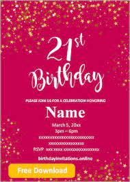 Host a holiday gathering, a cocktail party, or a business event. Free Printable 21st Birthday Invitations Templates Party Invitation