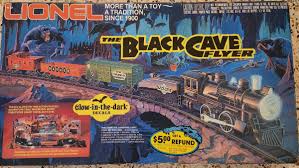 Vintage Lionel The Black Cave Flyer Train Set Complete Background And Play  Mat