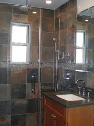 We have a small gallery of pictures of slate tiles for the bathroom floor down here. Modern Bathroom Slate Tile Vista Remodeling