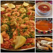 Transform the evening into a fiesta by planning a paella dinner party! Spanish Paella Dinner Menu And Recipes Seafood Dinner Paella Party Menu Dinner