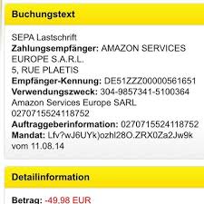 Ohne diese fristverlängerung wird am 10. Amazon Bucht Geld Ab Online Banking Uberweisen Abbuchen