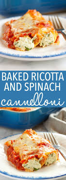 Baked Ricotta And Spinach Cannelloni Rezept Rezepte Essen Komfort Essen