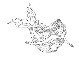 Barbie Mermaid Coloring Pages Best Coloring Pages For Kids Mermaid Coloring Pages Princess Coloring Pages Mermaid Coloring