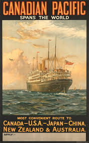 Check our article and information about ships from china. Vintage Poster Canadian Pacific Spans The World Most Convenient Route To Canada Usa Japan China New Zealand Australia Galerie 1 2 3
