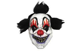 From d25bw6vpcxy1uk.cloudfront.net 'killer clowns' have been spotted all over. Gezichtsmasker Clown Black Hair Flaming Eyes Toychamp
