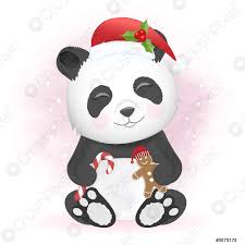 Trouvez des images de chat mignon. Mignon Panda Avec Pain D Epice Dessin Anime Main Dessin Vecteur Stock Crushpixel