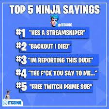 Battle royale season 7 is almost upon us, and with it major changes to the game's huge map including a brand new ice biome. Top 5 Ninja Sayings Fortnitebr