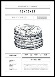 Pancake Recipe Poster En 2020 Desenio Affiche Desenio Posters