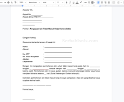 0 calificaciones0% encontró este documento útil (0 votos). Contoh Surat Izin Tidak Masuk Kerja Doc Lengkap Serbabisnis